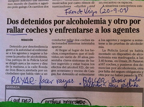 Ya se sabe que es difícil rallarse cuando se ralla la zanahoria, pero sí es fácil rallarse cuando te rayan algo que estimas. A Alfonso le ralló que el castellano tuviera que verse con esas letras escrito..jpg